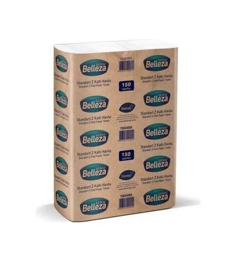 Belleza Havlu Standart Z Katlı 150 li 12 Paket 70024059 - 1