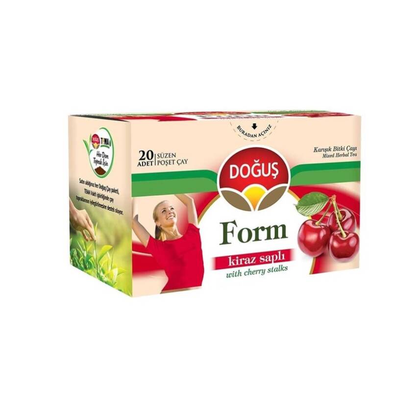 Doğuş Bitki Çayı Bardak Poşet Form Kiraz Saplı 20 li - 1