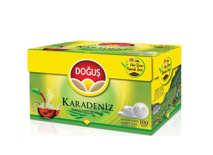 Doğuş Karadeniz Demlik Poşet Çay Bergamot Aromalı 100 adet - 1