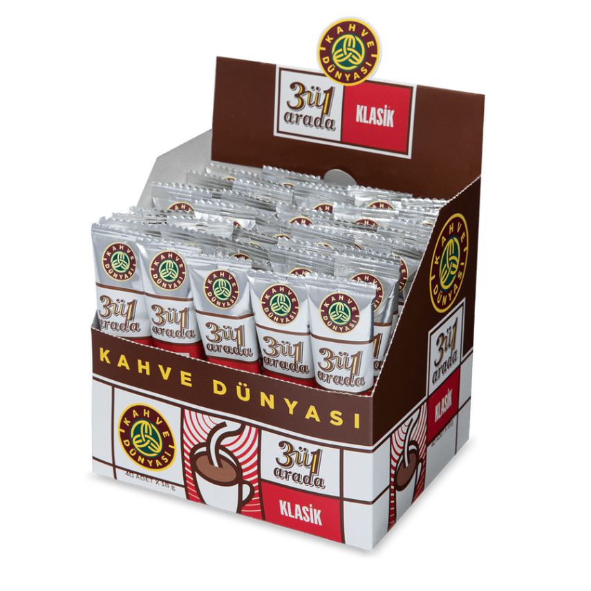 Kahve Dünyası 3ü1 Arada Klasik Hazır Kahve 18gr 40 lı - 1
