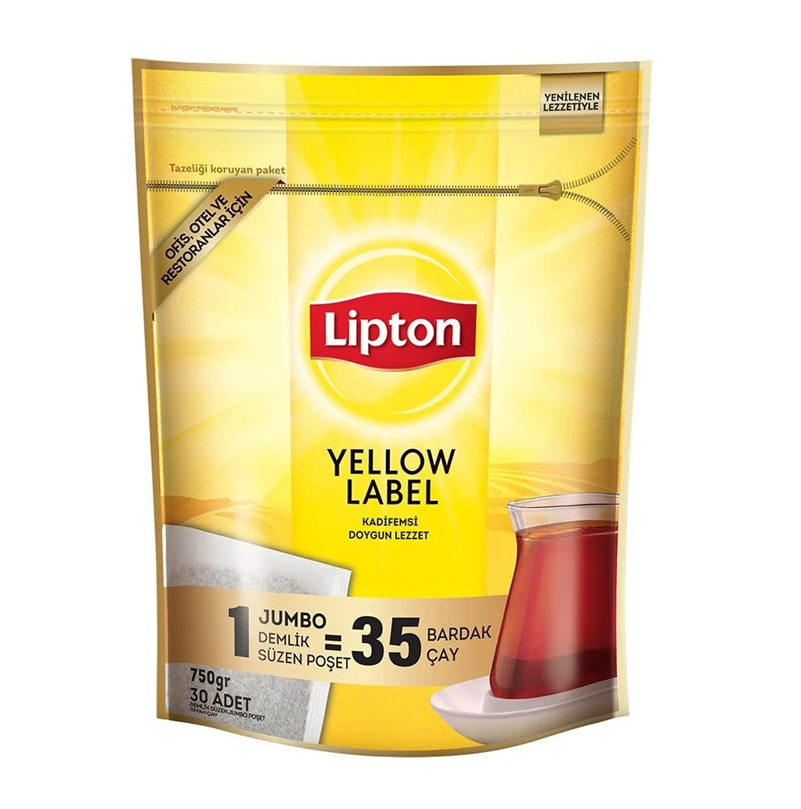 Lipton Yellow Label Jumbo Demlik Poşet Çay 25gr 30lu 800878 - 1