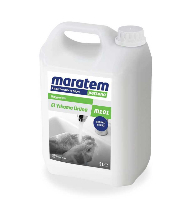 Maratem M101 Sıvı El Sabunu Beyaz Sedefli 5lt - 1