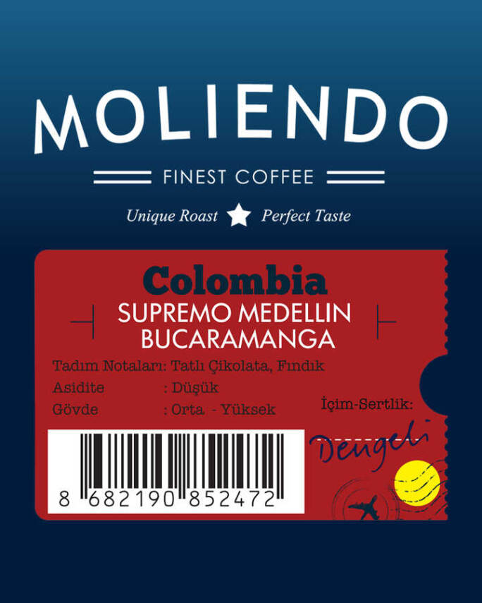 Moliendo Filtre Colombia Medellin Supremo Yöresel Kahve 1000gr - 2