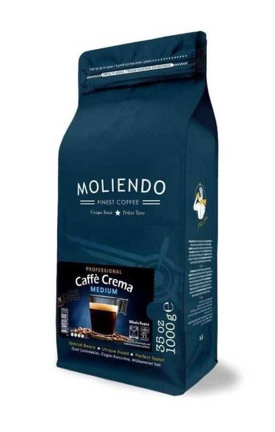 Moliendo Çekirdek Kahve Professional Caffe Crema Medium 1kg - 1