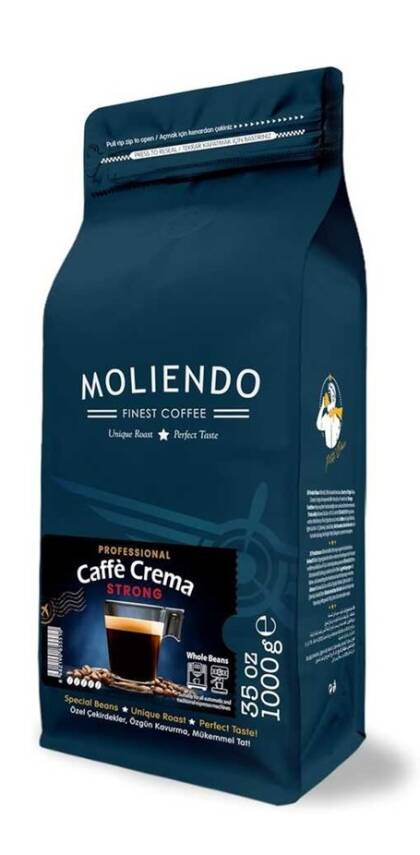 Moliendo Çekirdek Kahve Professional Caffe Crema Strong 1 kg - 1