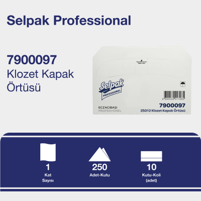 Selpak Professional Klozet Kapak Örtüsü 250li - 2