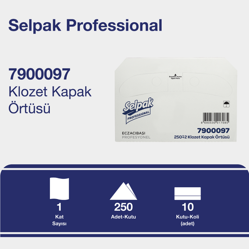 Selpak Professional Klozet Kapak Örtüsü 250li - 2