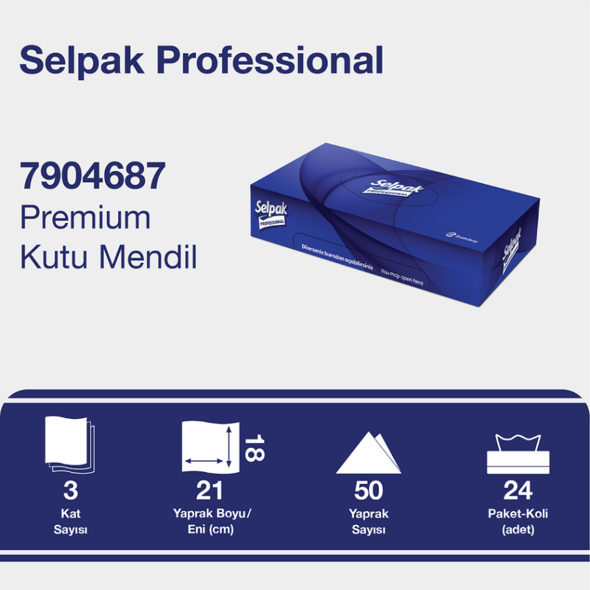 Selpak Professional Kutu Mendil 18x21cm 50li - 2