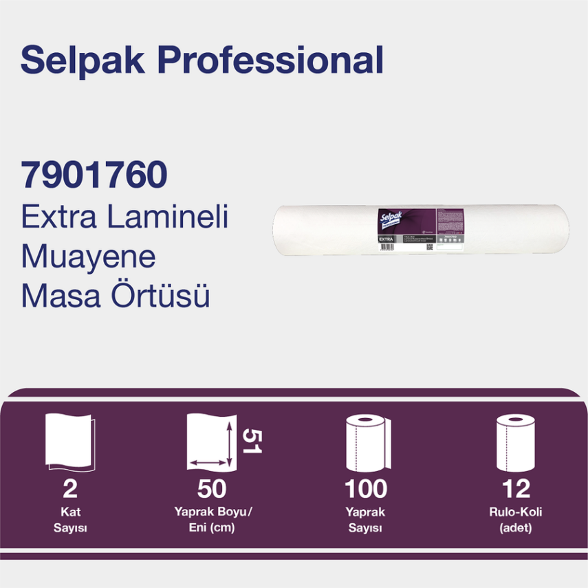 Selpak Professional Lamineli Muayene Masa Örtüsü - 2