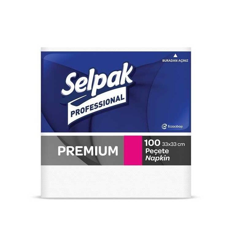 Selpak Professional Peçete Beyaz 33x33 100lü - 1