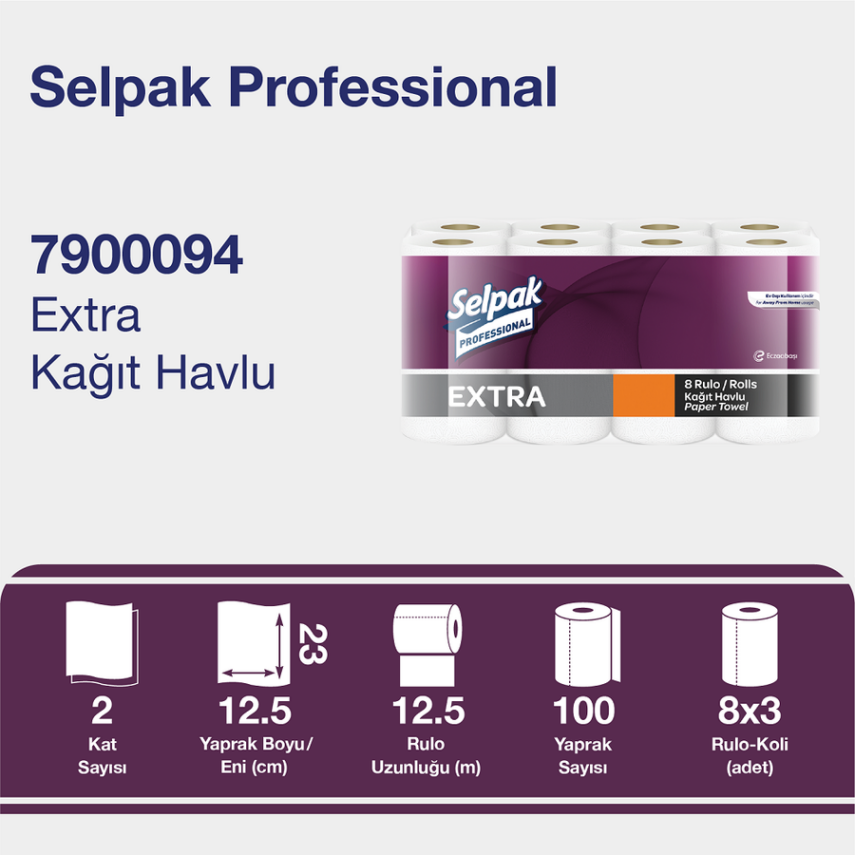 Selpak Professionel Extra Rulo Havlu 8li - 2